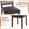Upholstered Modern Dining Chair Set of 2 with Slanted High Backrest-Brown